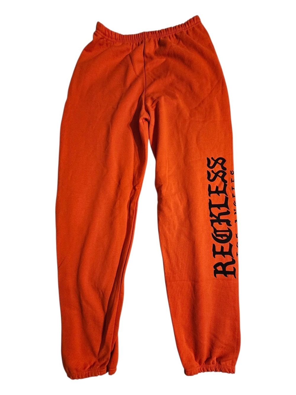 Young & Reckless Orange Sweatpants with Black Side Script